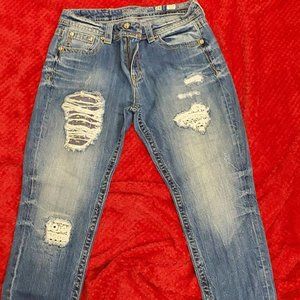 MISS ME Size 28 Boyfriend Distressed Ankle Jeans